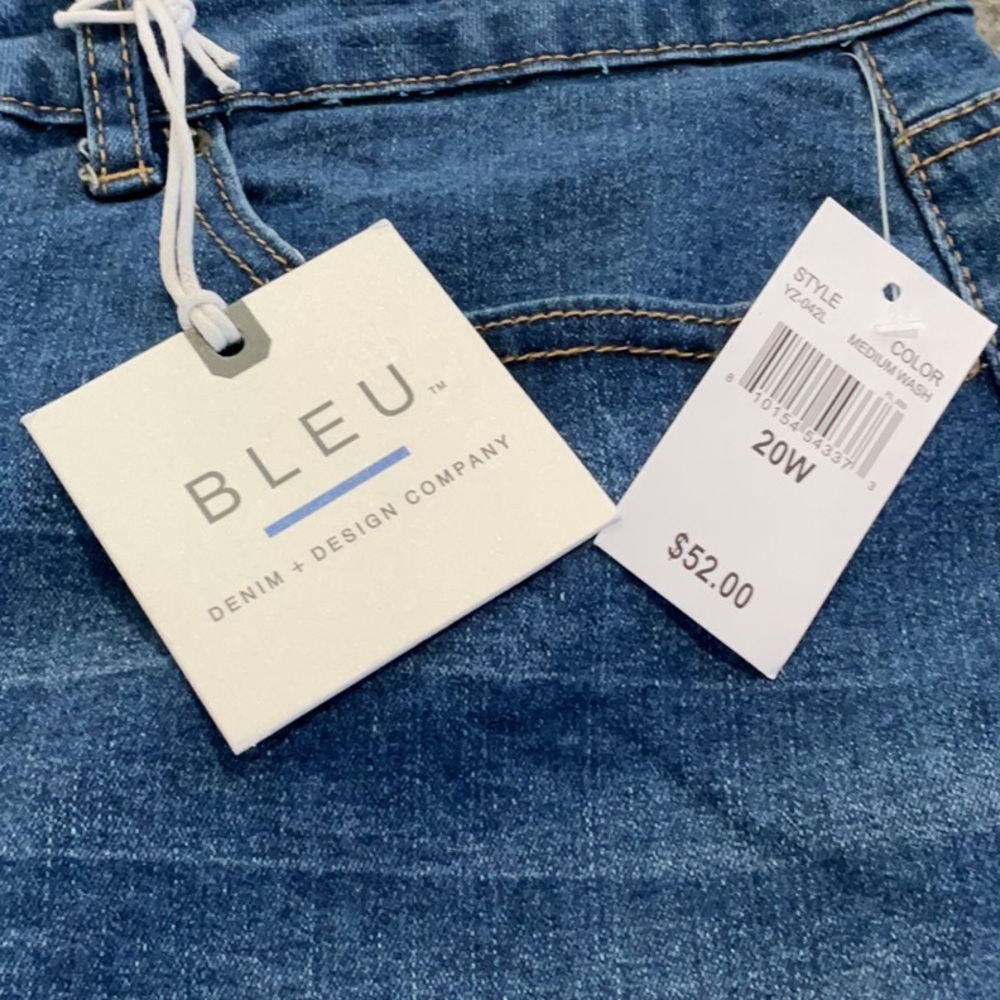 SALE! Bleu Denim skirt released hem high rise plus size 20W - Picture 7 of 12